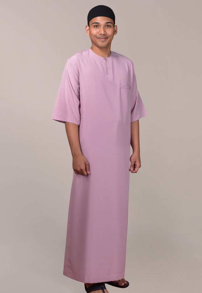 Faraza Zahra Jubah Safir in Pink