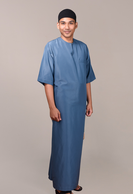 Faraza Zahra Jubah Safir in Turqoise