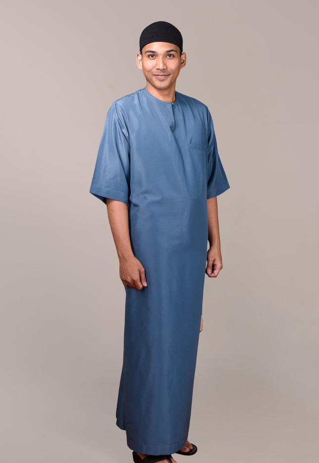 Faraza Zahra Jubah Safir in Turqoise
