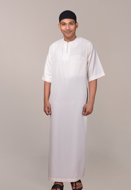Faraza Zahra Jubah Safir in Beige