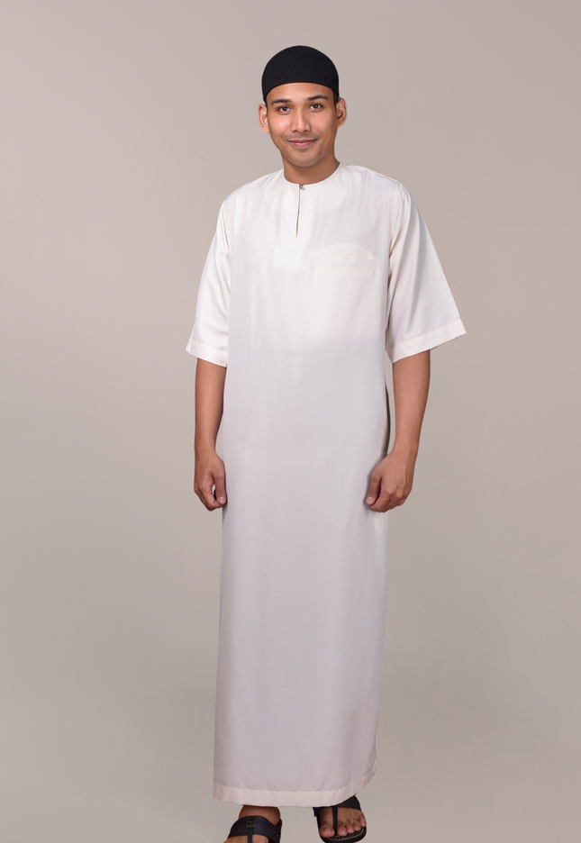 Faraza Zahra Jubah Safir in Beige
