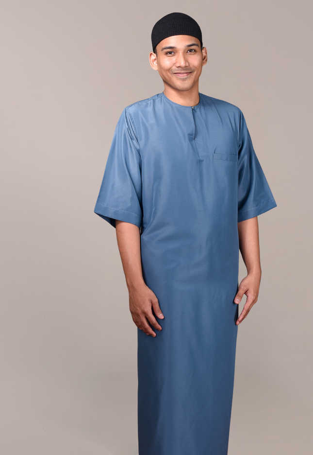 Faraza Zahra Jubah Safir in Turqoise