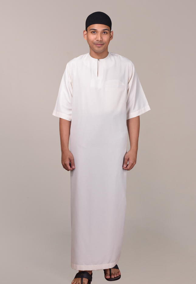 Faraza Zahra Jubah Safir in Beige
