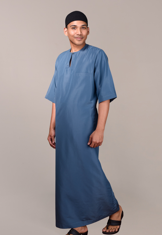 Faraza Zahra Jubah Safir in Turqoise