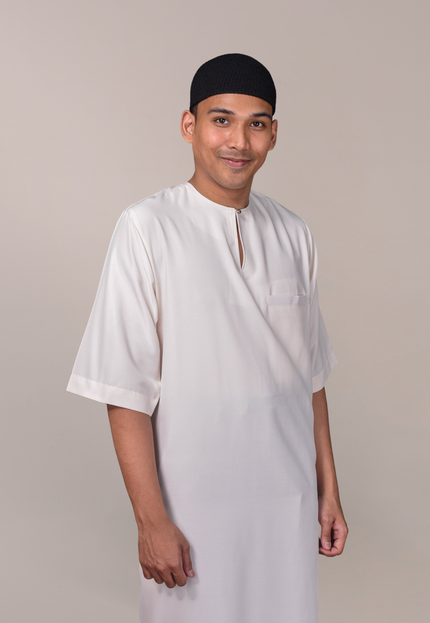 Faraza Zahra Jubah Safir in Beige