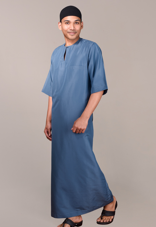 Faraza Zahra Jubah Safir in Turqoise