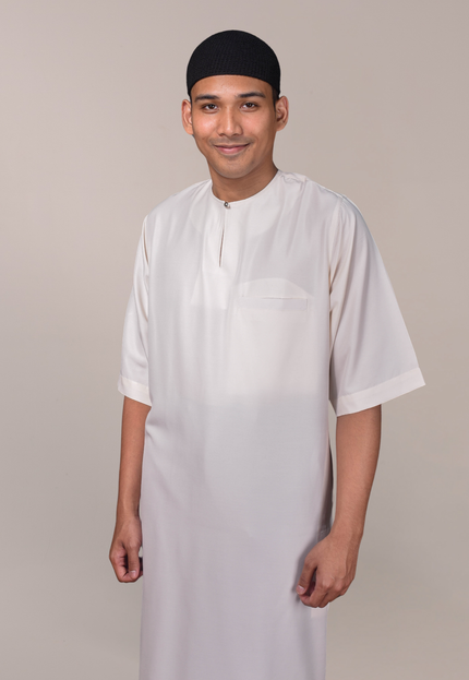 Faraza Zahra Jubah Safir in Beige