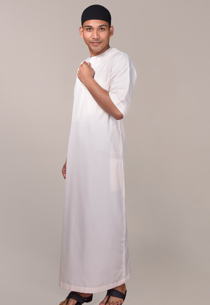 Faraza Zahra Jubah Safir in Beige