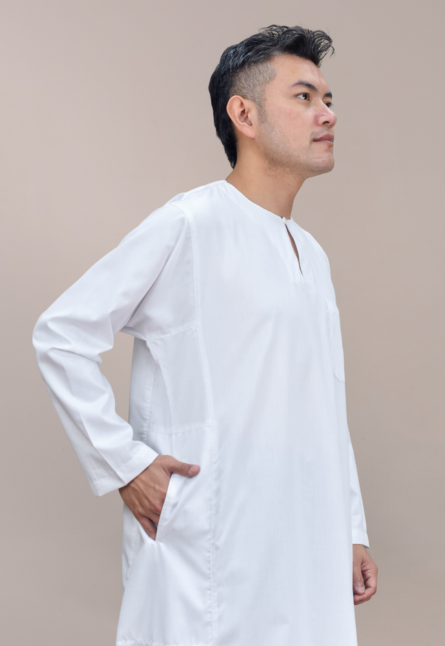 Faraza Zahra Jubah Sufi Teluk Belanga - Jubah Putih