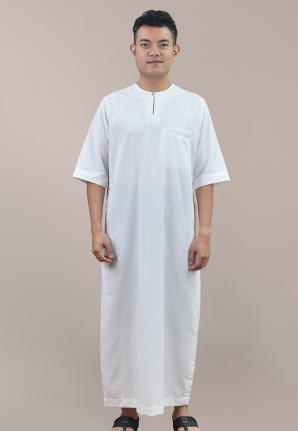 Faraza Zahra Jubah Safir in White(Putih)