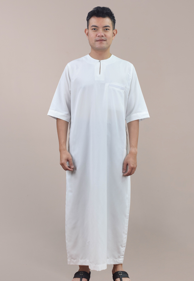 Faraza Zahra Jubah Safir in White(Putih)