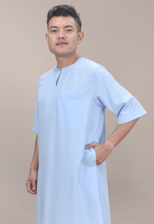 Faraza Zahra Jubah Safir in Soft Blue