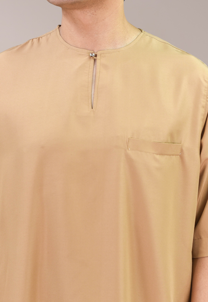 Faraza Zahra Jubah Safir in Coffee