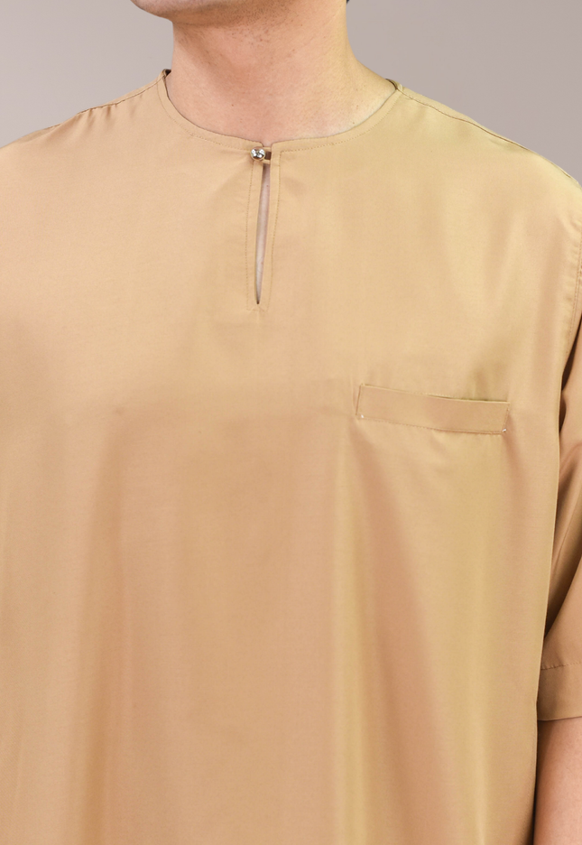 Faraza Zahra Jubah Safir in Coffee