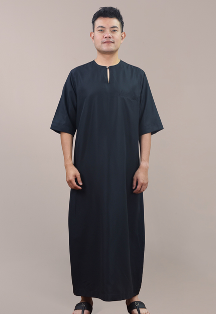 Faraza Zahra Jubah Safir in Black (Hitam)