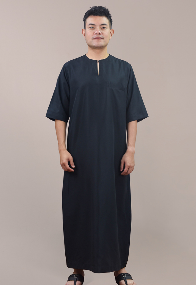 Faraza Zahra Jubah Safir in Black (Hitam)