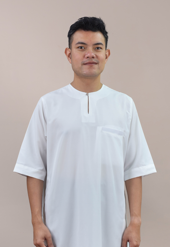 Faraza Zahra Jubah Safir in White(Putih)