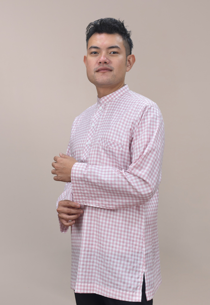 Faraza Zahra Kurta - Baseem in Dusty Pink