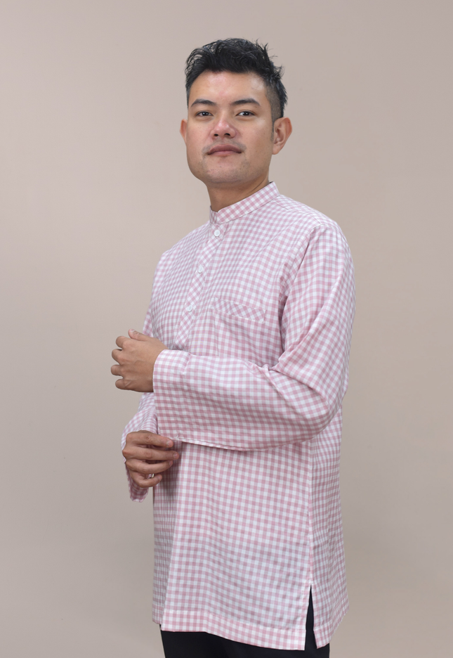 Faraza Zahra Kurta - Baseem in Dusty Pink