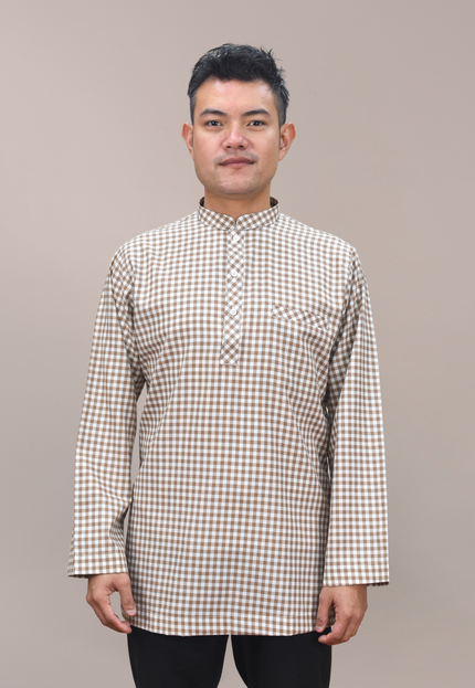 Faraza Zahra Kurta - Baseem in Brown