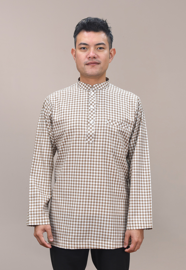 Faraza Zahra Kurta - Baseem in Brown