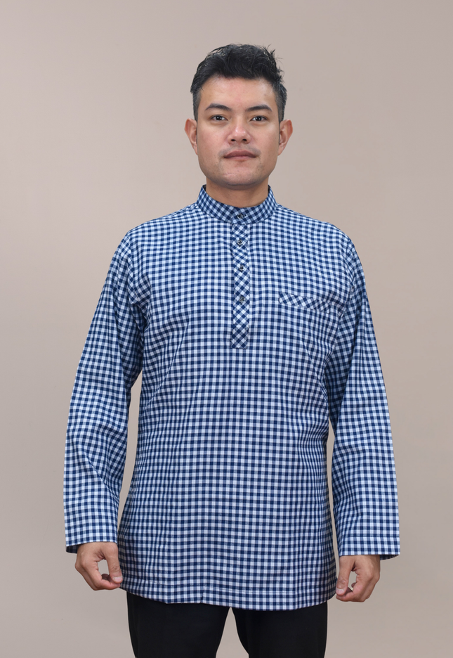 Faraza Zahra Kurta - Baseem In Navy