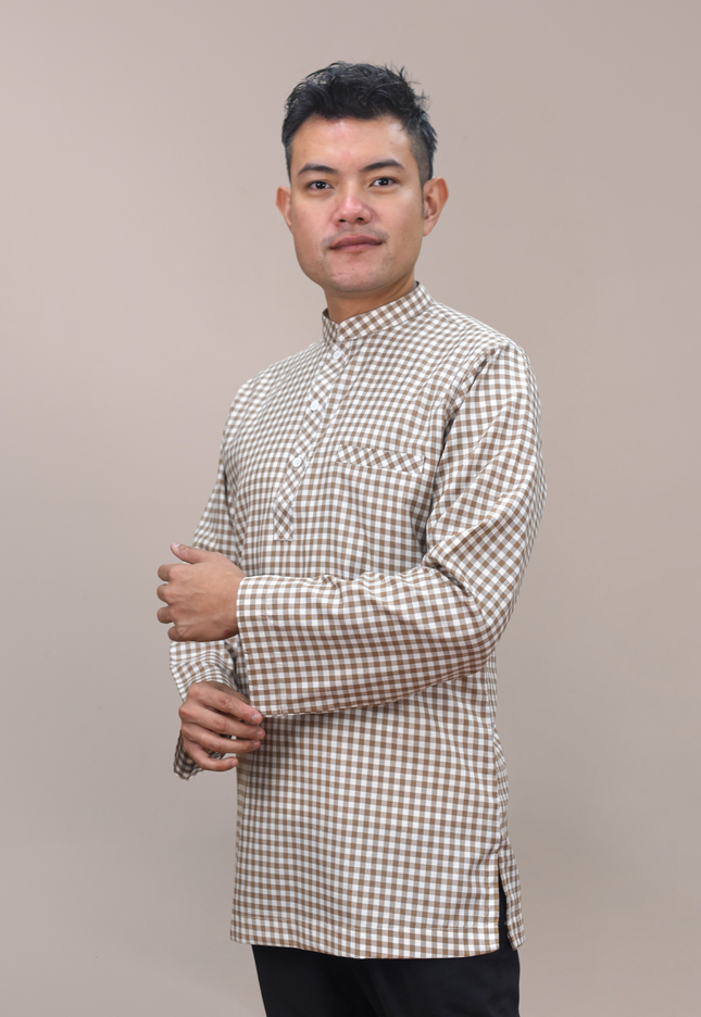 Faraza Zahra Kurta - Baseem in Brown