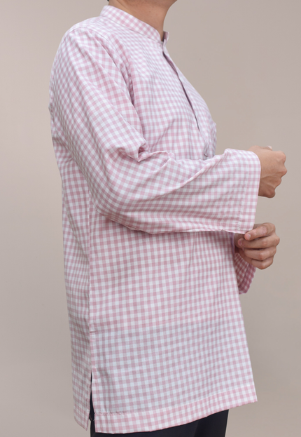 Faraza Zahra Kurta - Baseem in Dusty Pink