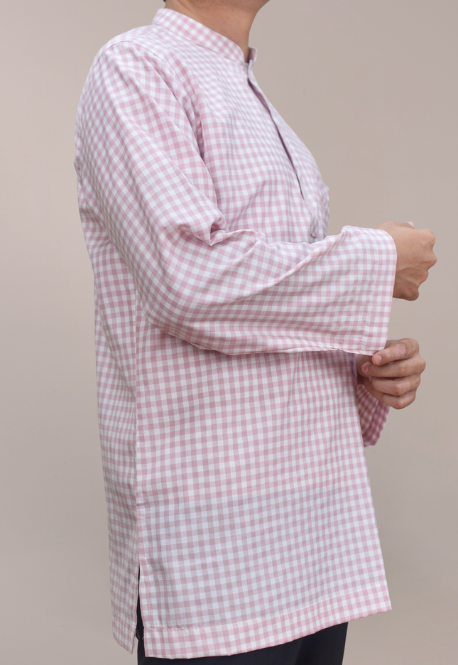 Faraza Zahra Kurta - Baseem in Dusty Pink