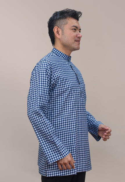 Faraza Zahra Kurta - Baseem In Navy