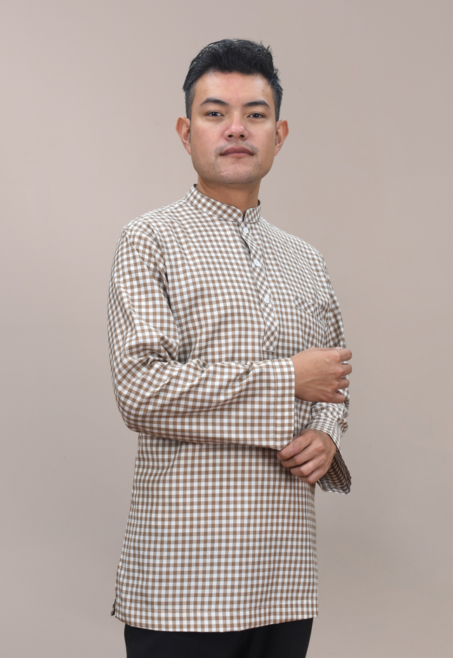 Faraza Zahra Kurta - Baseem in Brown
