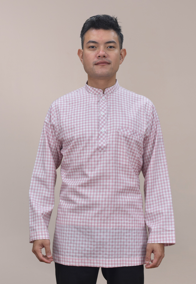 Faraza Zahra Kurta - Baseem in Dusty Pink