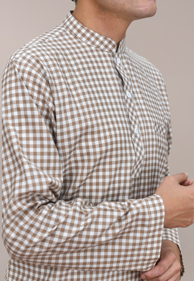 Faraza Zahra Kurta - Baseem in Brown