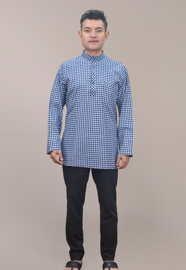 Faraza Zahra Kurta - Baseem In Navy