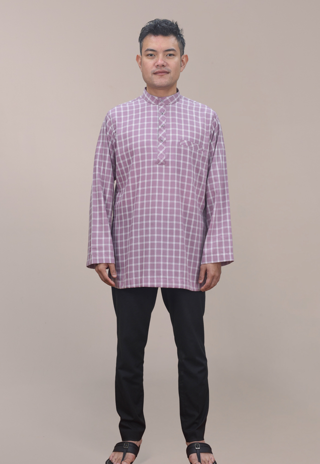 Faraza Zahra Kurta - Bahaman in Dusty Pink