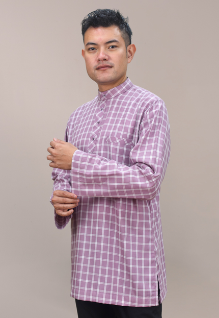 Faraza Zahra Kurta - Bahaman in Dusty Pink
