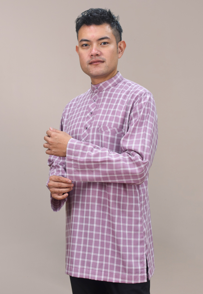 Faraza Zahra Kurta - Bahaman in Dusty Pink
