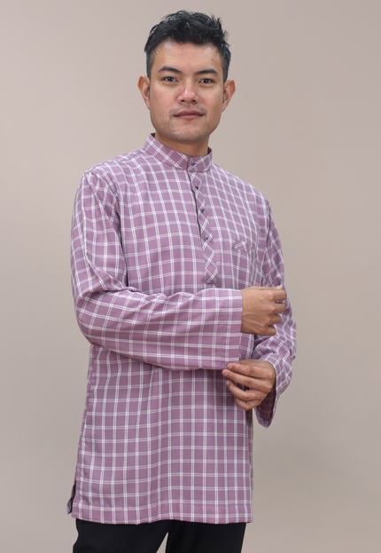 Faraza Zahra Kurta - Bahaman in Dusty Pink