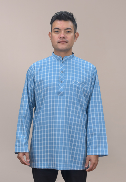 Faraza Zahra Kurta - Bahaman in Soft Blue
