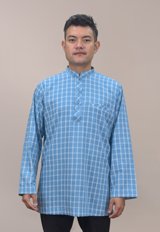 Faraza Zahra Kurta - Bahaman in Soft Blue