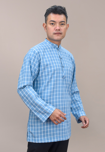 Faraza Zahra Kurta - Bahaman in Soft Blue
