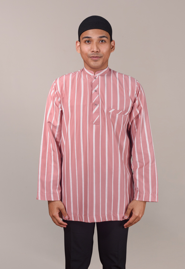 Faraza Zahra Kurta - Safwan in Dusty Pink