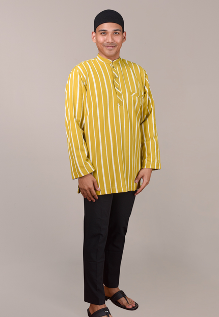 Faraza Zahra Kurta - Safwan in Mustard