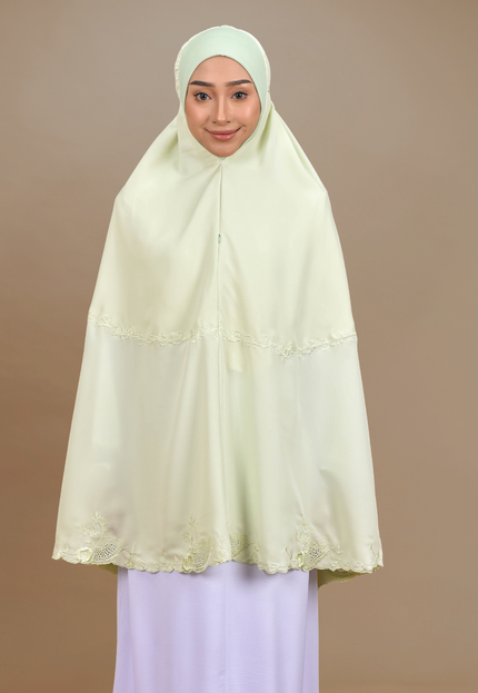 Faraza Zahra Mini Telekung Rosella in Green Apple