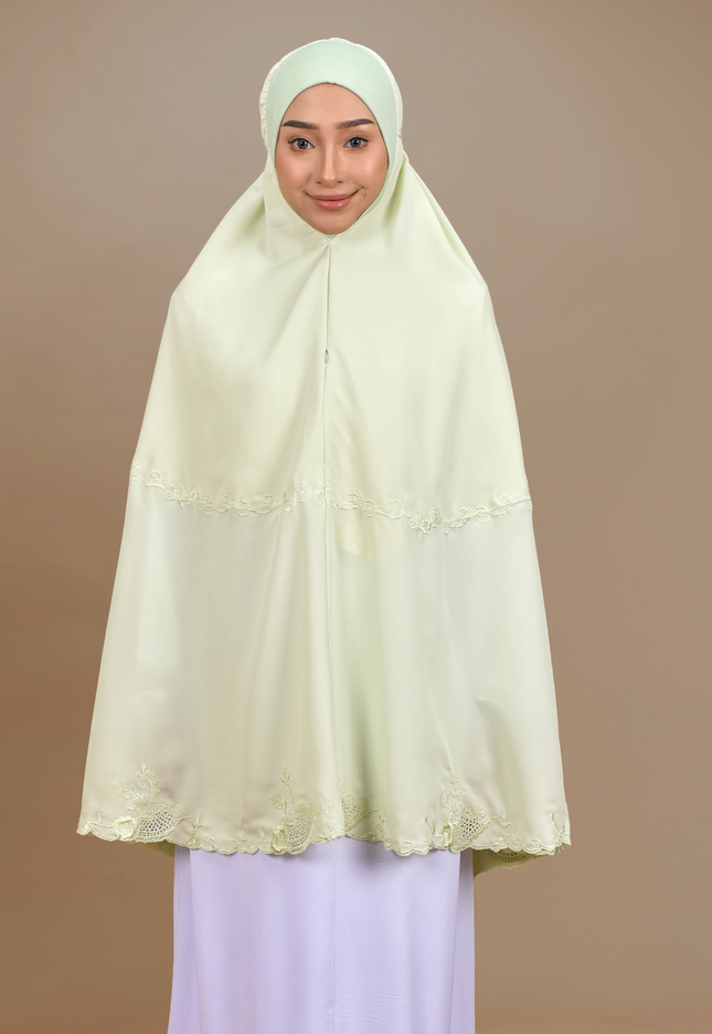 Faraza Zahra Mini Telekung Rosella in Green Apple