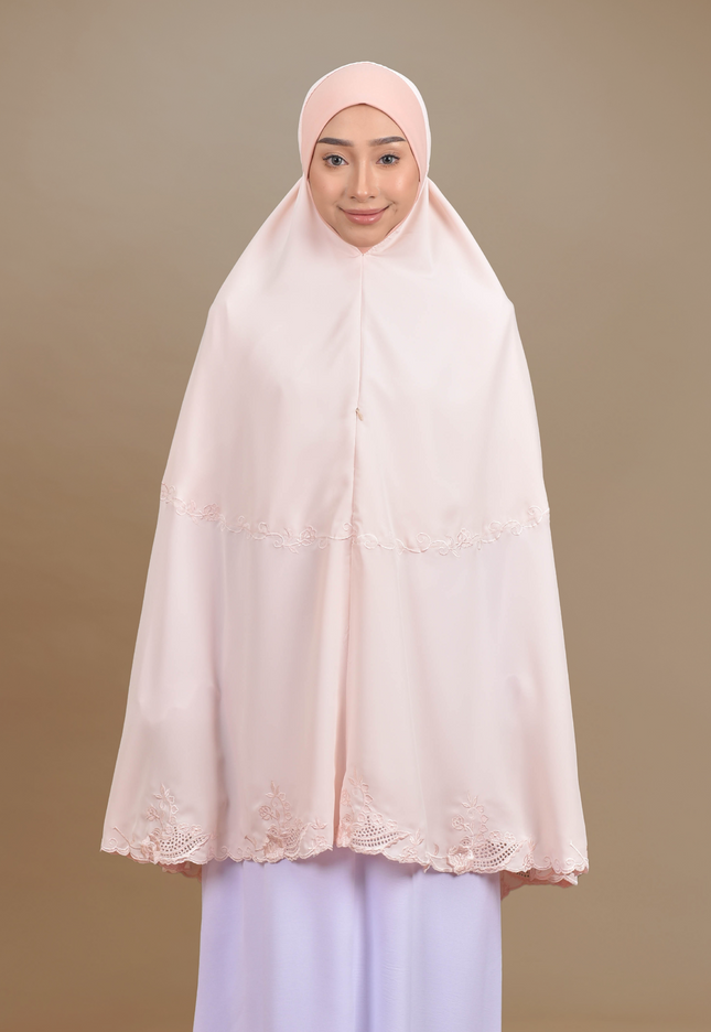 Faraza Zahra Mini Telekung Rosella in Soft Pink