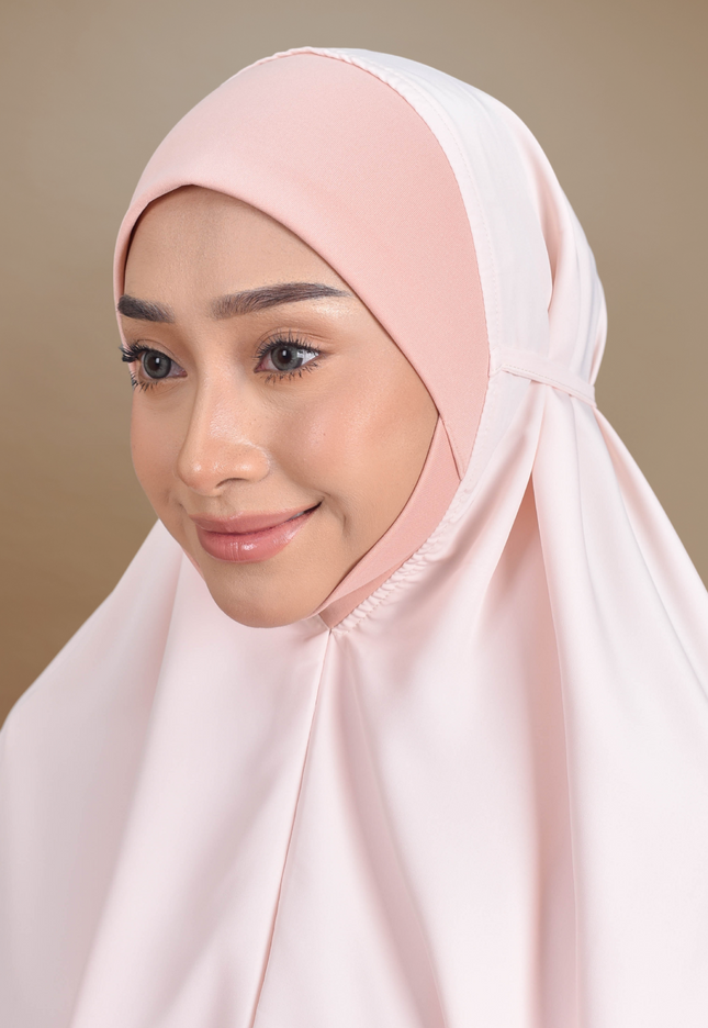 Faraza Zahra Mini Telekung Rosella in Soft Pink