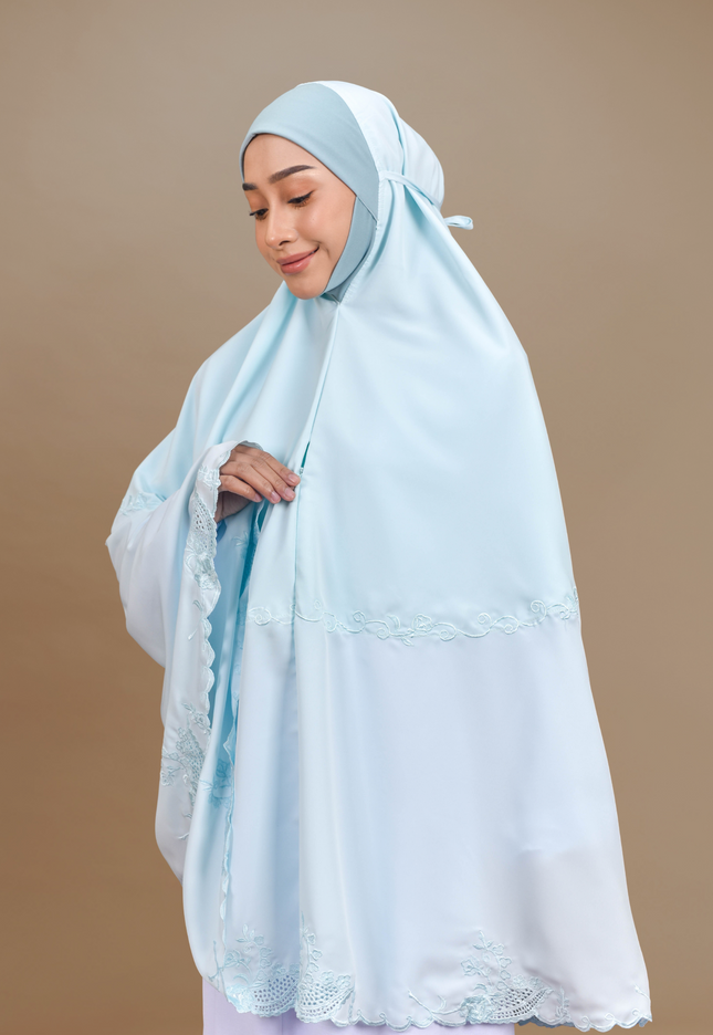 Faraza Zahra Mini Telekung Rosella in Turqoise