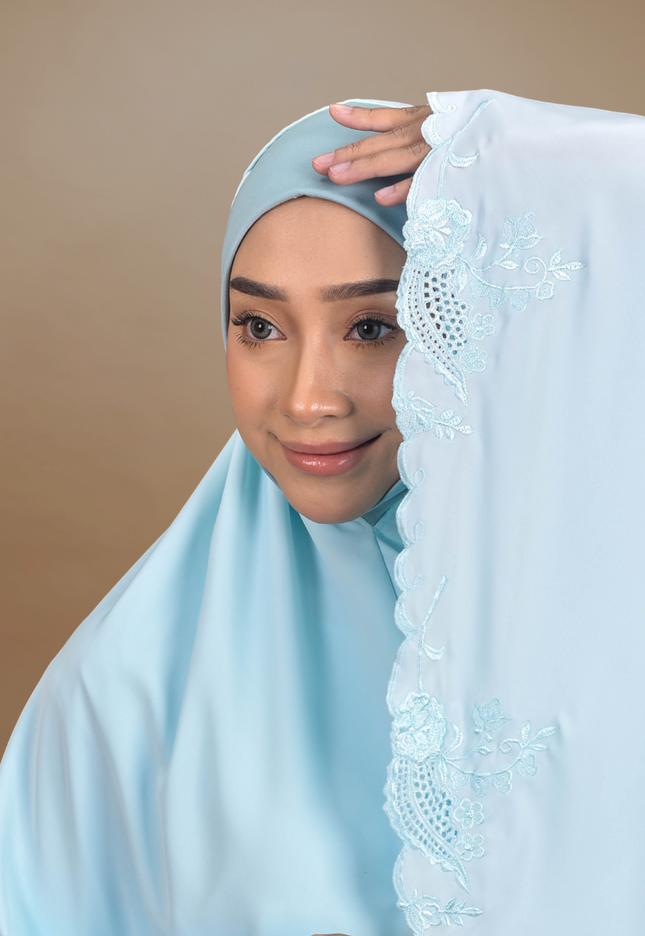 Faraza Zahra Mini Telekung Rosella in Turqoise