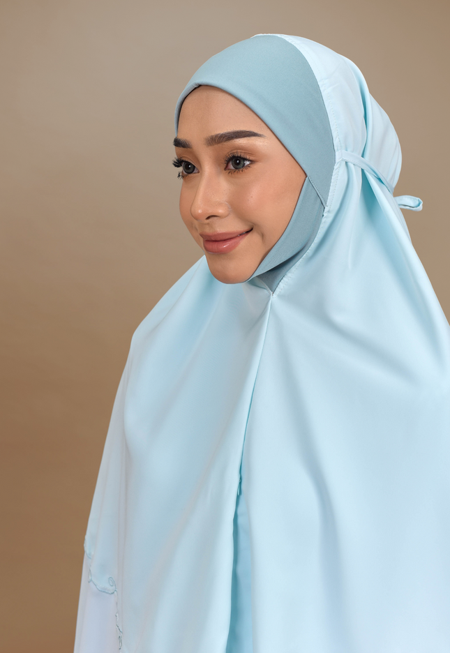 Faraza Zahra Mini Telekung Rosella in Turqoise
